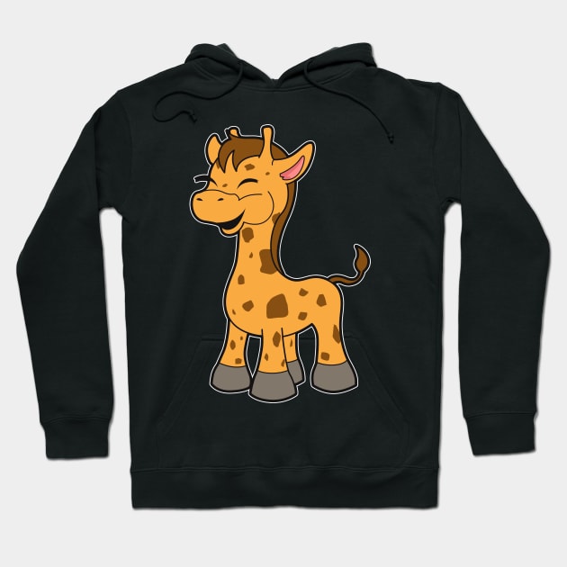 Giraffe Comic Baby Hoodie by Imutobi